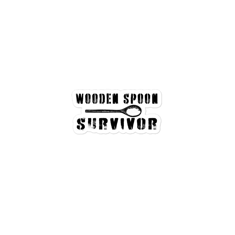 Wooden Spoon Survivor Stickers