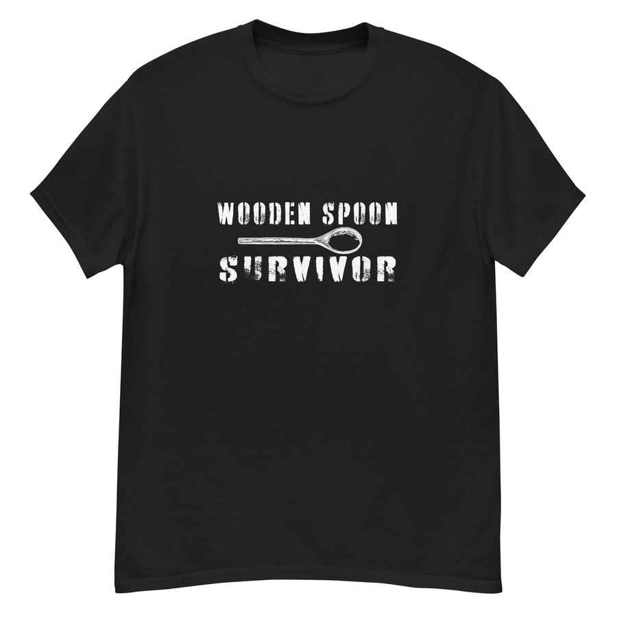 Mens Wooden Spoon Survivor T-Shirt Black TShirt