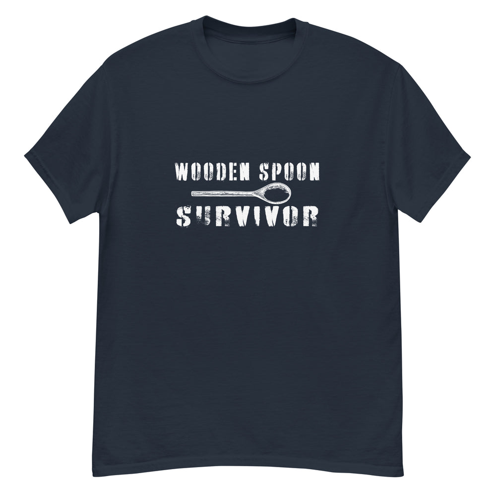 Mens Wooden Spoon Survivor T-Shirt Dark Blue TShirt