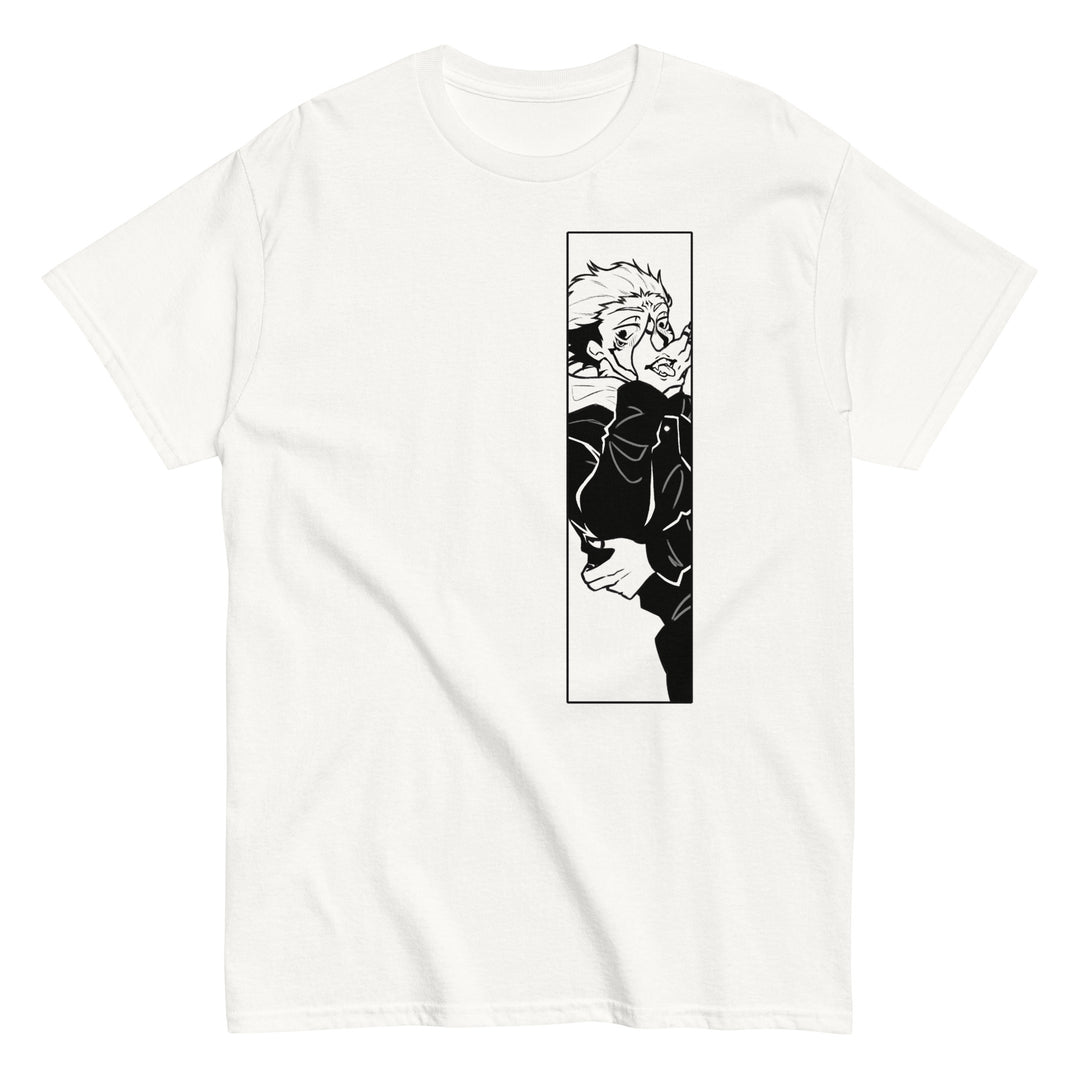 Custom t-shirt with a bold graphic from Jujutsu Kaisen, featuring the King of Curses, Sukuna.