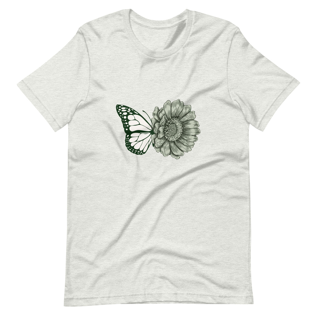 Butterfly Flower Graphic T-Shirt Unisex