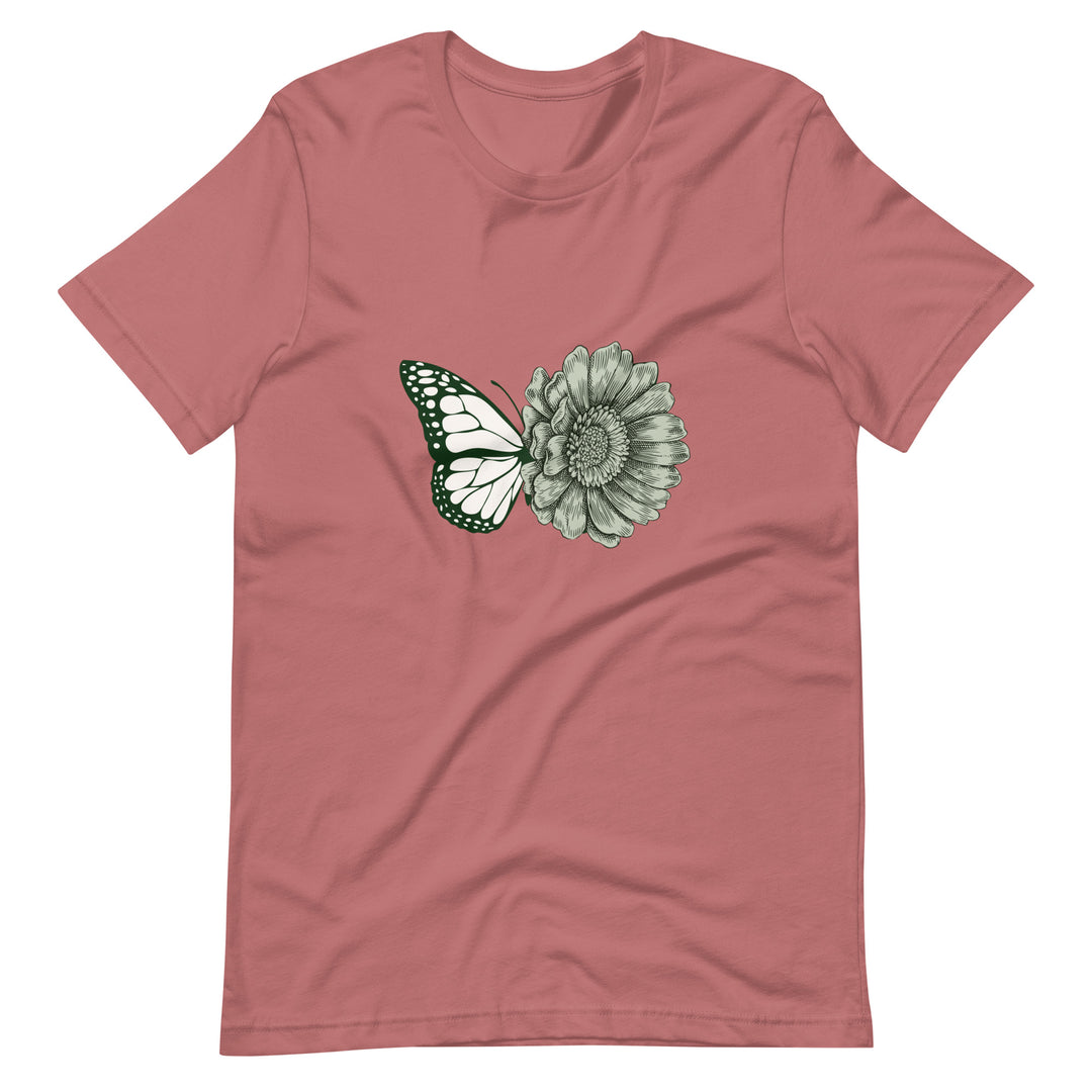 Butterfly Flower Graphic T-Shirt Unisex