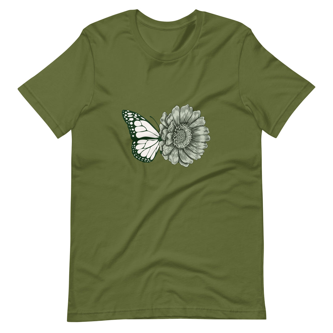 Butterfly Flower Graphic T-Shirt Unisex