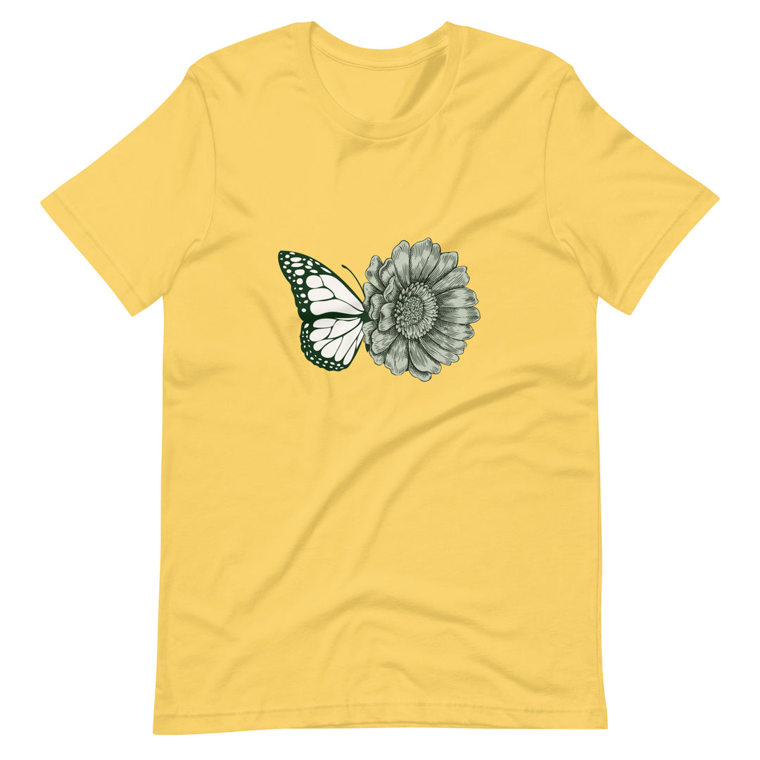 Butterfly Flower Graphic T-Shirt Unisex