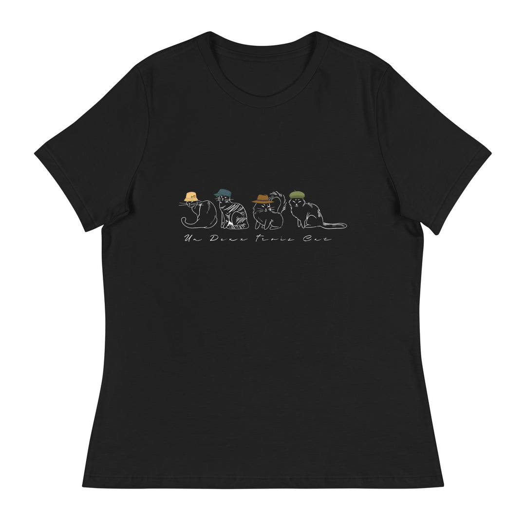 Un Deux Trois Cat T-Shirt Women's Relaxed T-Shirt